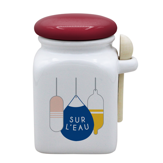 POT BLANC MM COUV. ROUGE+CUIL. BOIS-BOUEE SUR L'EAU LA PETITE EMI