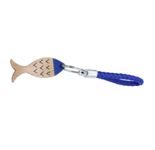 PORTE CLES BOIS BLEU POEMA