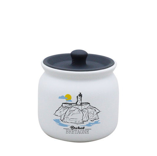 POT BLANC PM COUV. SILICONE GRIS-BREPAON