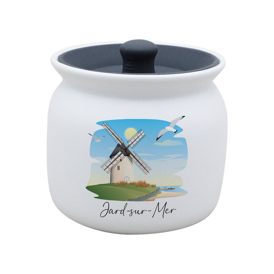 POT BLANC GM COUV. SILICONE GRIS -JAMEMFD