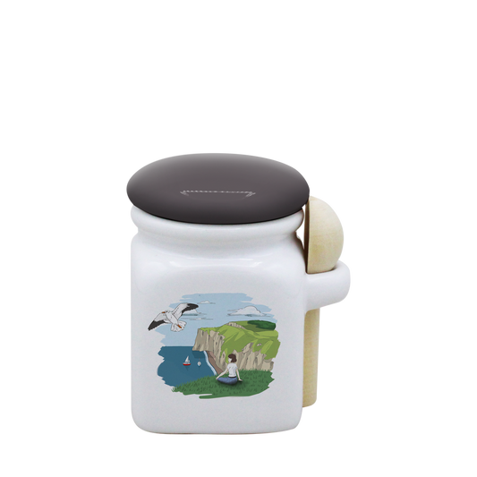 POT BLANC MINI COUV. GRIS+CUIL. BOIS-FALEFIL