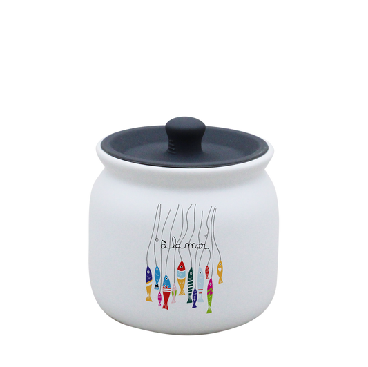 POT BLANC PM COUV. SILICONE GRIS-ALM-2