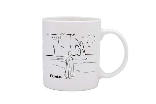 MUG DROIT BLANC - DECOR ARSENE LUPIN SPE ROSE DES VENTS