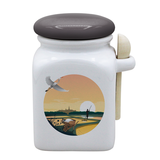 POT BLANC MM COUV. GRIS +CUIL. BOIS-MARHERON