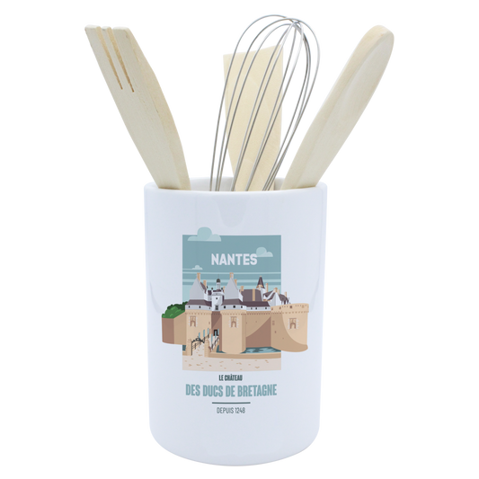 POT A USTENSILES BLANC-NTECHATO