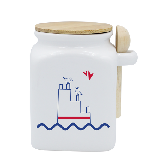 POT BLANC MM COUV. BAMBOU+CUIL. BOIS-PLAGE DES GODELINS LA PETITE EMI