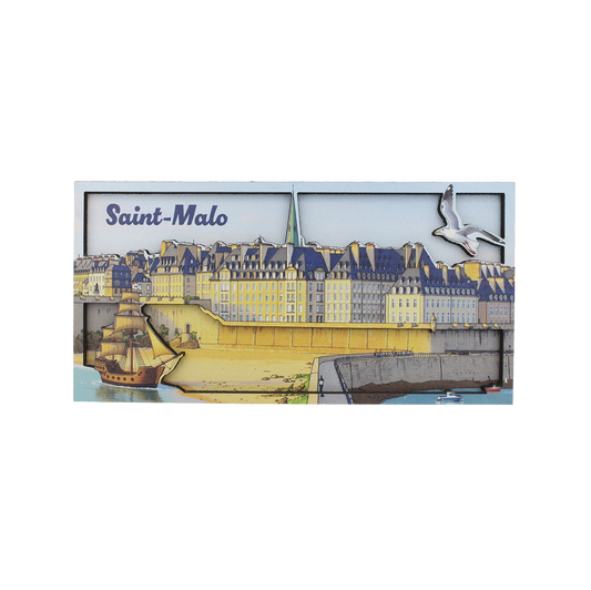 MAGNET ST MALO REMPART BATEAUX