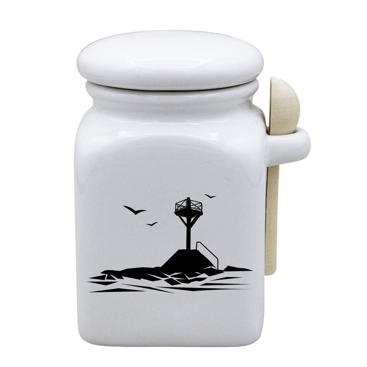 POT BLANC MM COUV. BLANC+CUIL. BOIS - PASSAGE DU GOIS NOIR ET BLANC