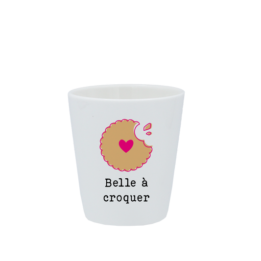 TASSE ESPRESSO BLANCHE S/ANSE - Belle a croquer