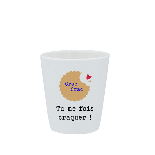 TASSE ESPRESSO BLANCHE S/ANSE - Tu me fais craquer
