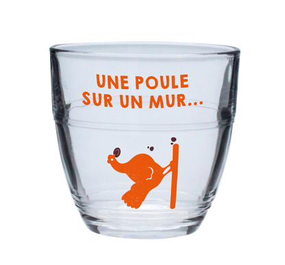 VERRE GIGOGNE PM 16cl DURALEX-UNE POULE SUR UN MUR