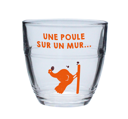VERRE GIGOGNE PM 16cl DURALEX-UNE POULE SUR UN MUR