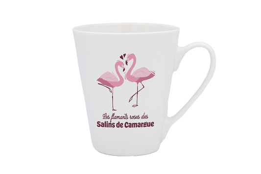 MUG CONIQUE BLANC-FLAMANT