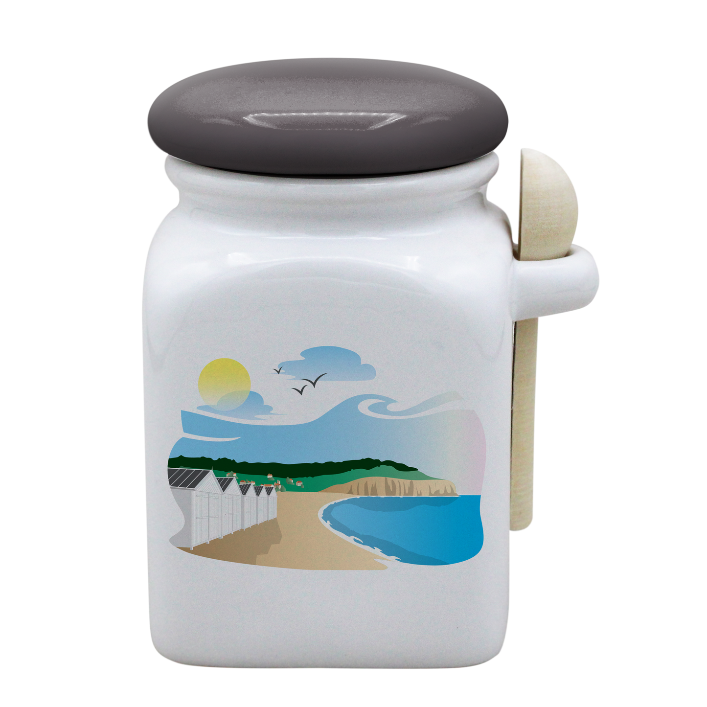 POT BLANC MM COUV. GRIS +CUIL. BOIS-SPEQUIB