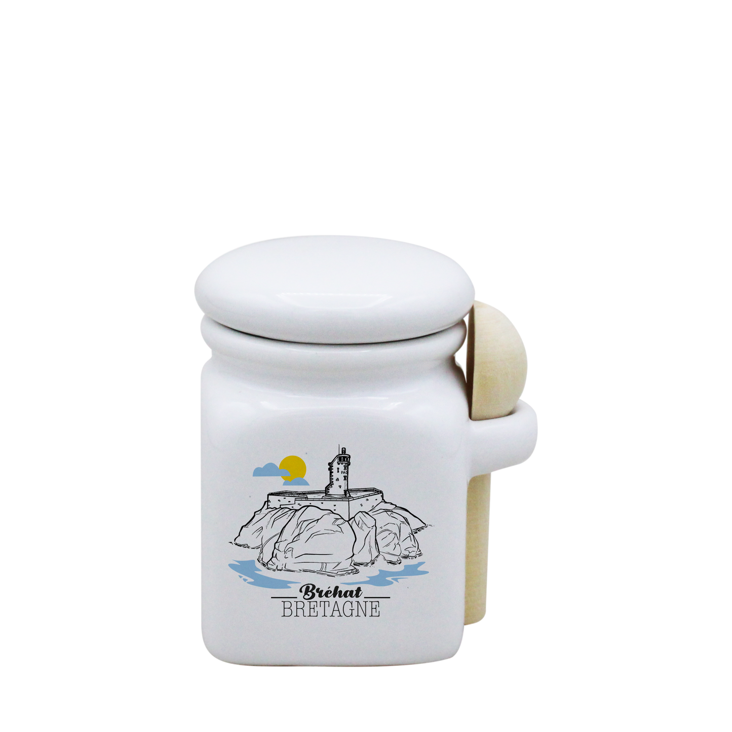 POT BLANC MINI COUV. BLANC+CUIL. BOIS-BREPAON