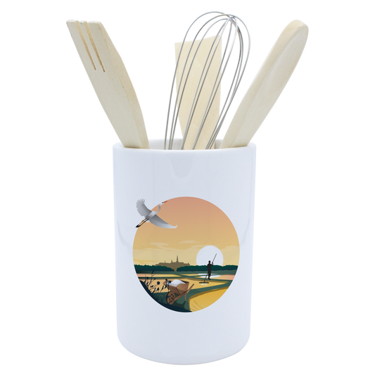 POT A USTENSILES BLANC-MARHERON
