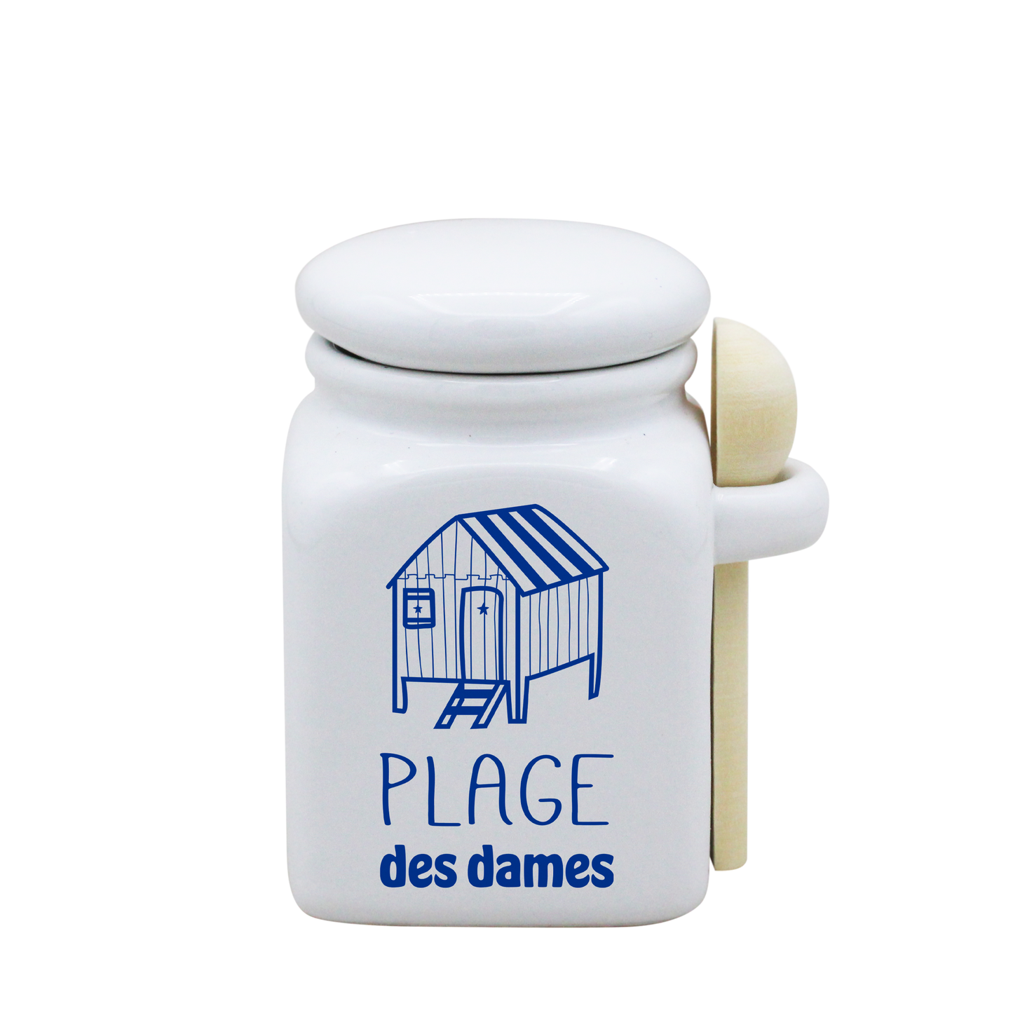 POT BLANC PM COUV. BLANC+CUIL. BOIS - SPE PETITES CAGNIOTTES CABINE PLAGE DES DAMES