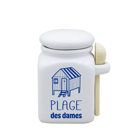 POT BLANC PM COUV. BLANC+CUIL. BOIS - SPE PETITES CAGNIOTTES CABINE PLAGE DES DAMES