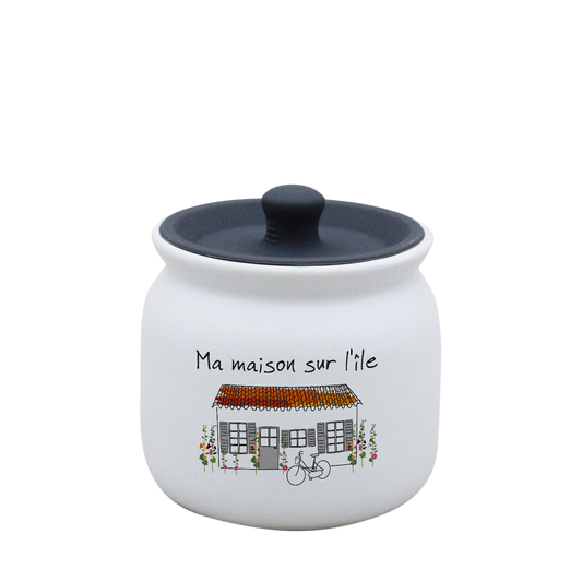 POT BLANC PM COUV. SILICONE GRIS-MMASI