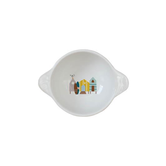 MINI BOL A OREILLES BLANC-CABINES ET SURF LA PETITE EMI