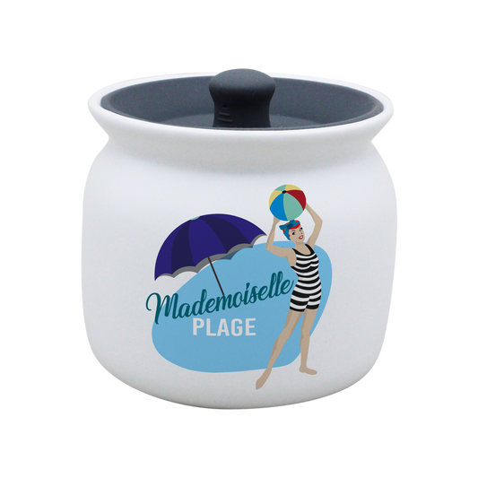 POT BLANC GM COUV. SILICONE GRIS -MAPLAR