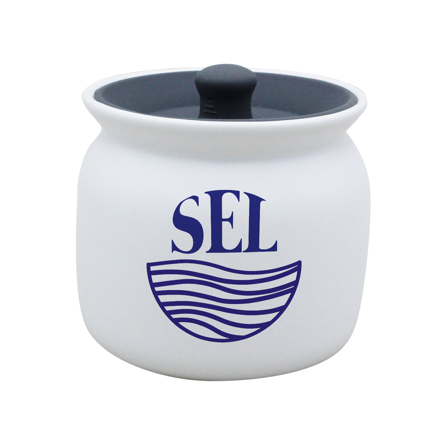 POT BLANC GM COUV. SILICONE GRIS -SELAVEN2