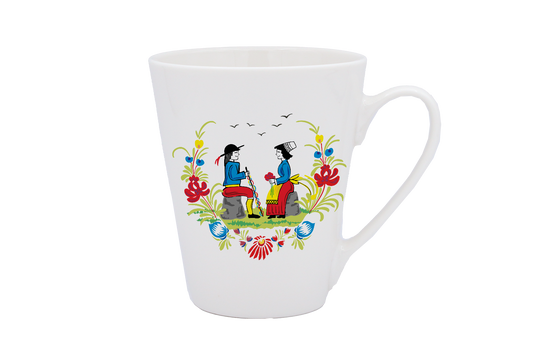 MUG CONIQUE BLANC-RETRO