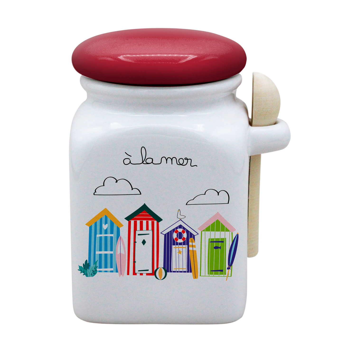 POT BLANC MM COUV. ROUGE+CUIL. BOIS-ALM3
