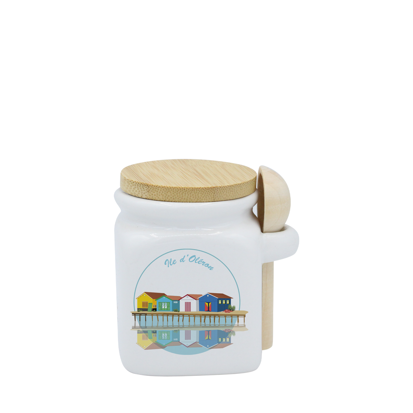 POT BLANC MINI COUV. BAMBOO+CUIL. BOIS-CABOLERO