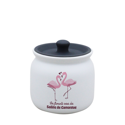 POT BLANC PM COUV. SILICONE GRIS-FLAMANT